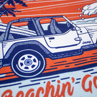 Thumbnail for Mens Jeep® Wrangler Beachin' Good Time Longsleeve T-Shirt - Beach Wash Glacier Blue