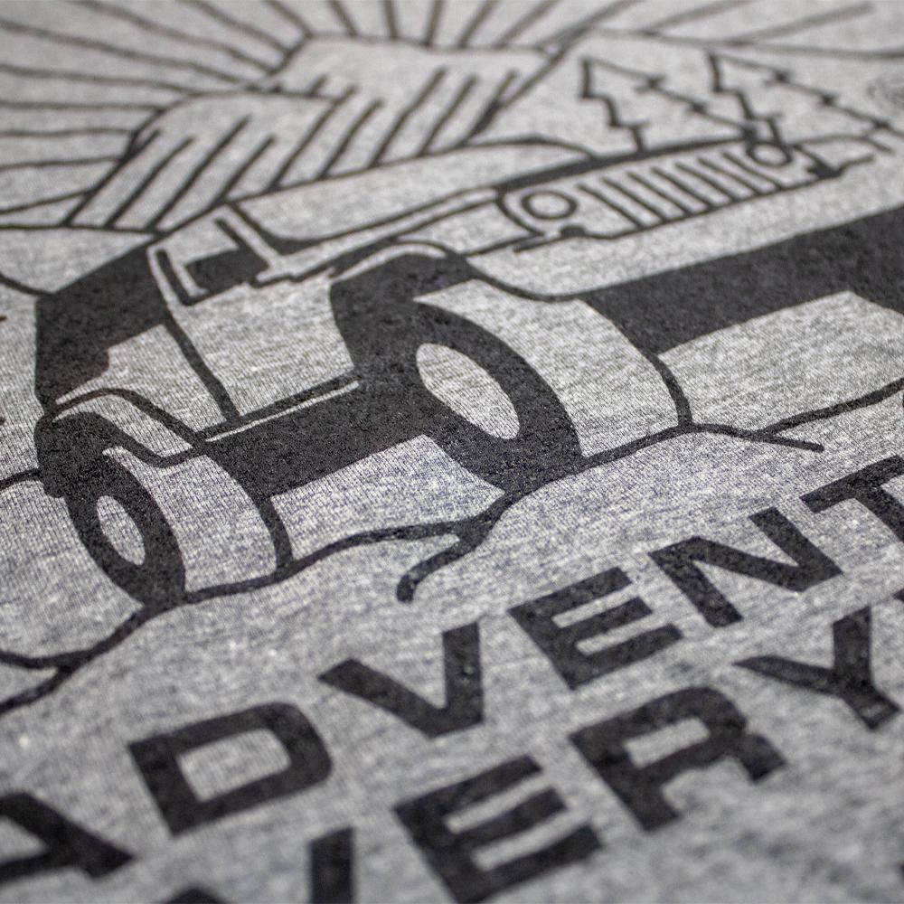 Mens Jeep® Wrangler Burst T-Shirt - Triblend Grey