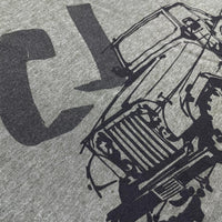 Thumbnail for Mens Jeep® CJ - LDD Series - Triblend Military Green T-Shirt