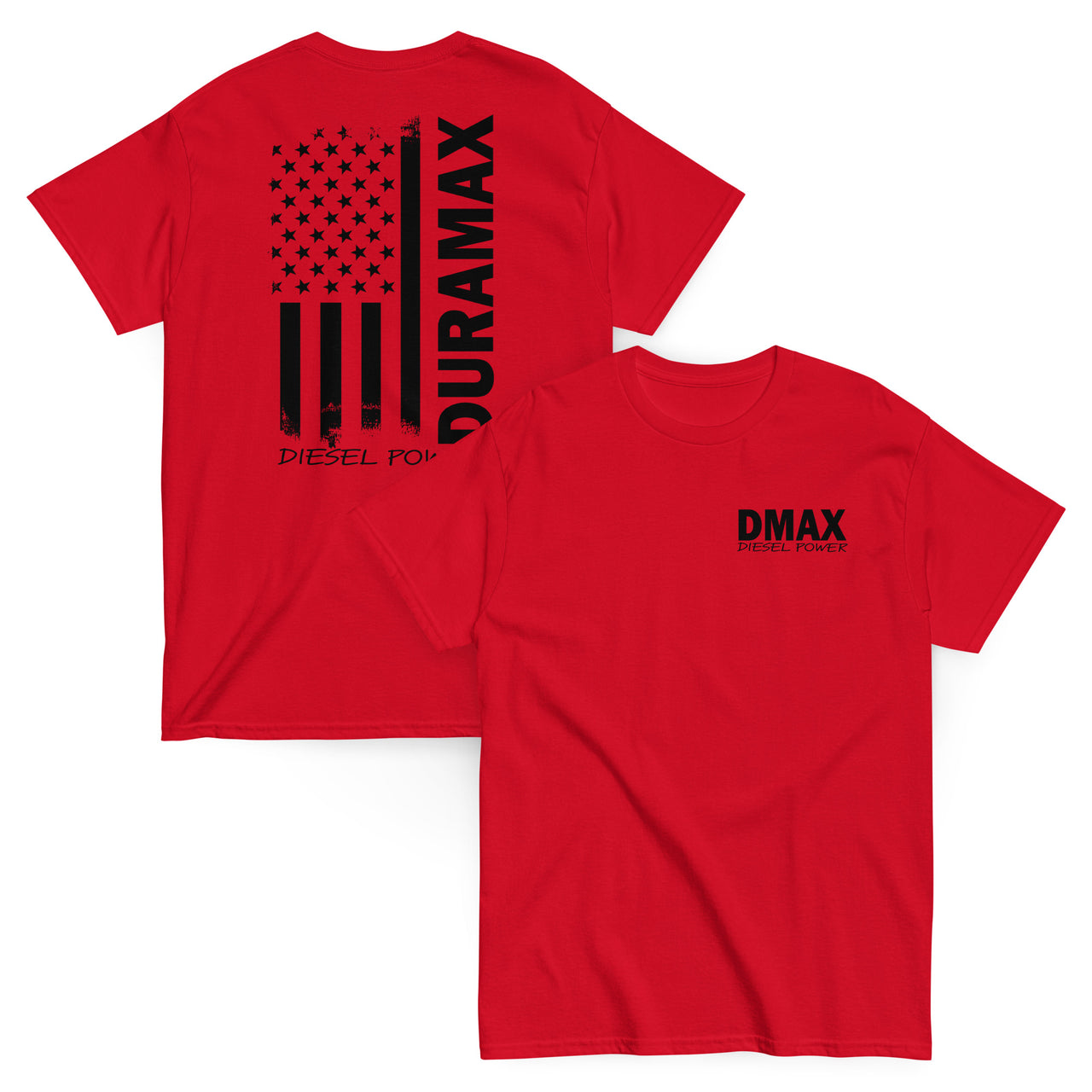 Duramax Shirt With American Flag Design in Red