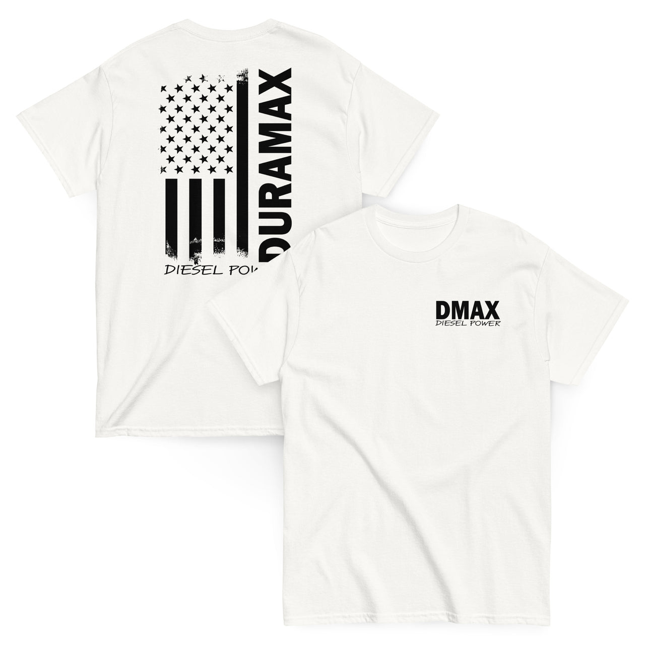 Duramax Shirt With American Flag Design in White