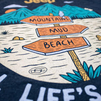 Thumbnail for Ladies Jeep® For All Life's Adventures Long Sleeve Tunic T-shirt - Heather Black