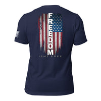 Thumbnail for Freedom Isnt Free T-Shirt Patriotic American Flag Shirt navy back