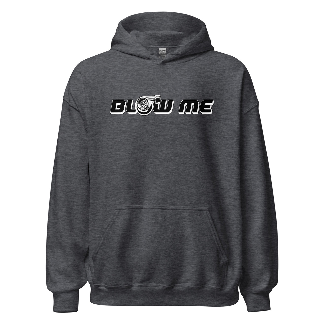 Funny Car Enthusiast Hoodie Blow Me Turbo Sweatshirt in grey