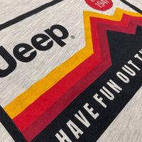 Thumbnail for Mens Jeep® Have Fun Out There Long Sleeve Hooded T-Shirt - Black / Natural