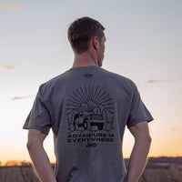Thumbnail for Mens Jeep® Wrangler Burst T-Shirt - Triblend Grey