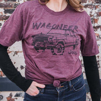 Thumbnail for Mens Jeep® Wagoneer - LDD Series - Triblend Burgundy T-Shirt