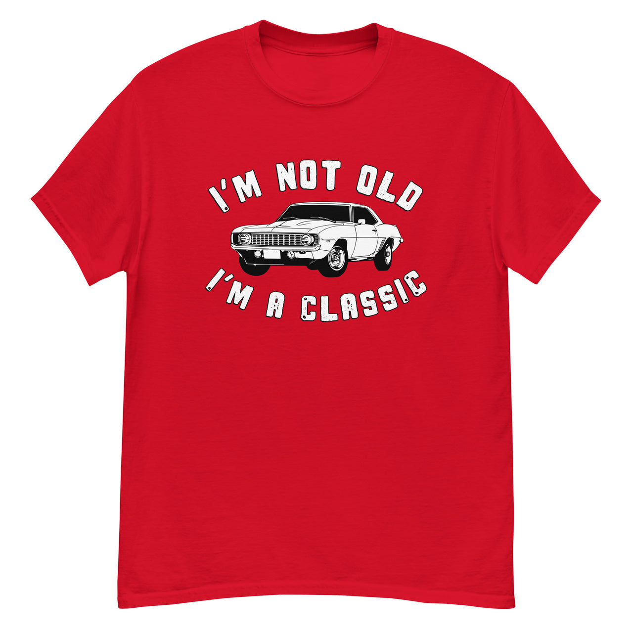 Im Not Old I'm A Classic 69 Camaro T-Shirt in red