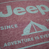 Thumbnail for Mens Jeep® Tent Badge T-Shirt - Heather Burgundy