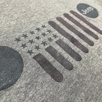 Thumbnail for Mens Jeep® Flag Grille - Triblend Grey T-Shirt