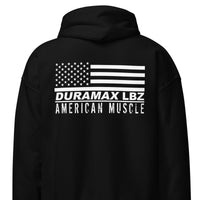 Thumbnail for LBZ Duramax Hoodie With American Flag in Black