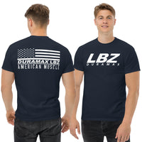 Thumbnail for LBZ Duramax T-Shirt - American Muscle Flag-In-Black-From Aggressive Thread