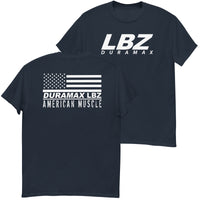 Thumbnail for LBZ Duramax T-Shirt - American Muscle Flag-In-Navy-From Aggressive Thread