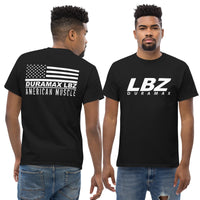 Thumbnail for LBZ Duramax T-Shirt - American Muscle Flag-In-Black-From Aggressive Thread
