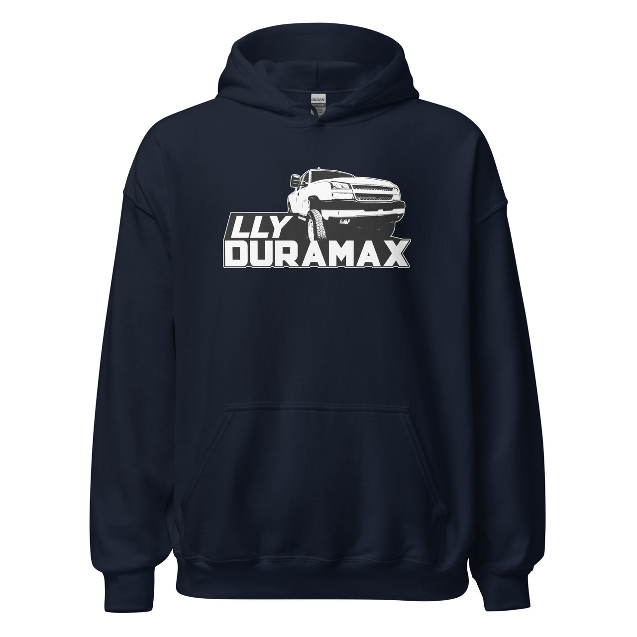 LLY Duramax Truck Hoodie Sweatshirt in navy