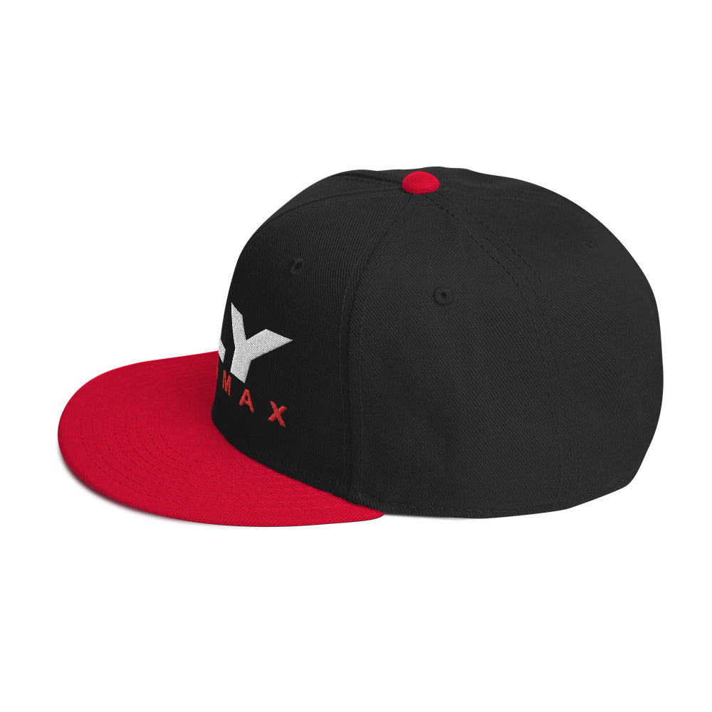 LLY Duramax Snapback Hat red / black left