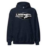 Thumbnail for LMM Duramax Hoodie Sweatshirt With Truck-In-Navy-From Aggressive Thread