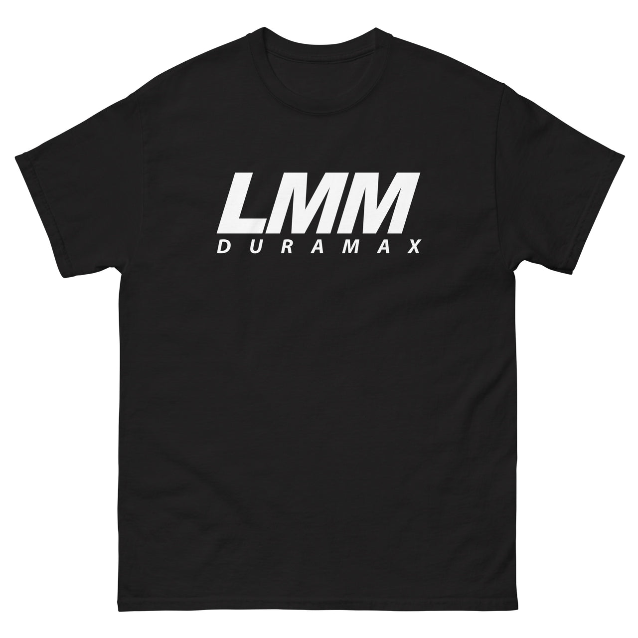 Front of LMM Duramax T-Shirt in black