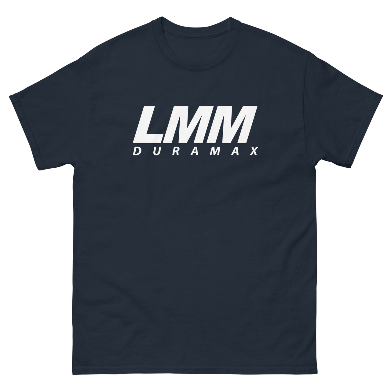 Front of LMM Duramax T-Shirt in navy