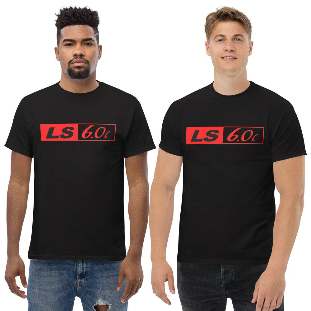 LS2 / 6.0 LS Engine T-Shirt modeled in black