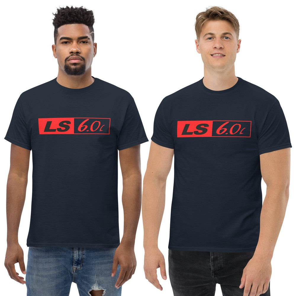 LS2 / 6.0 LS Engine T-Shirt modeled in navy