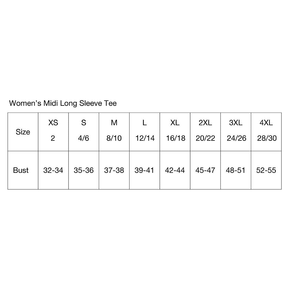 Ladies Midi Ford Bronco Circle Longsleeve - Flint Blue Heather