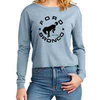 Thumbnail for Ladies Midi Ford Bronco Circle Longsleeve - Flint Blue Heather