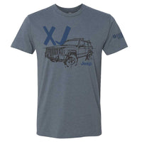 Thumbnail for Mens Jeep® Cherokee XJ - LDD Series - Triblend Indigo T-Shirt