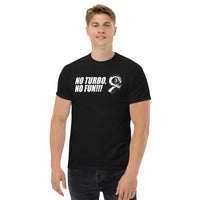 Thumbnail for turbo car enthusiasts t-shirt modeled in black
