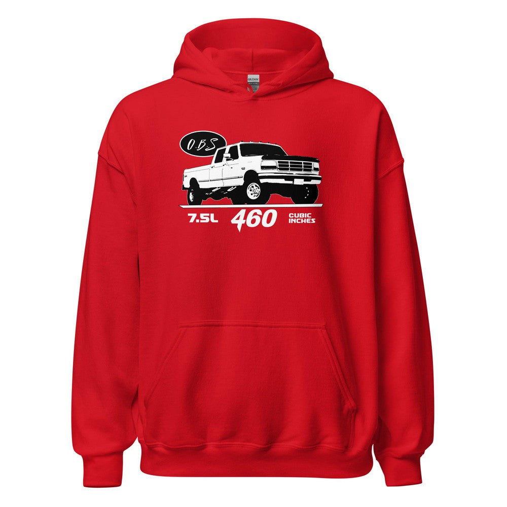 OBS Crew Cab 7.5l 460 Hoodie in red