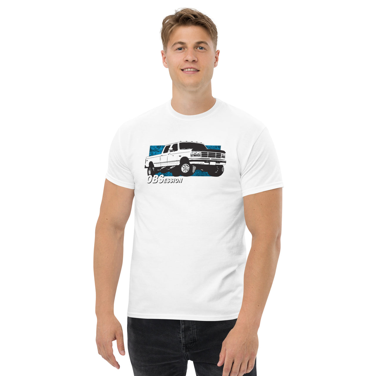 OBS T-Shirt - Crew Cab OBSession - modeled in black
