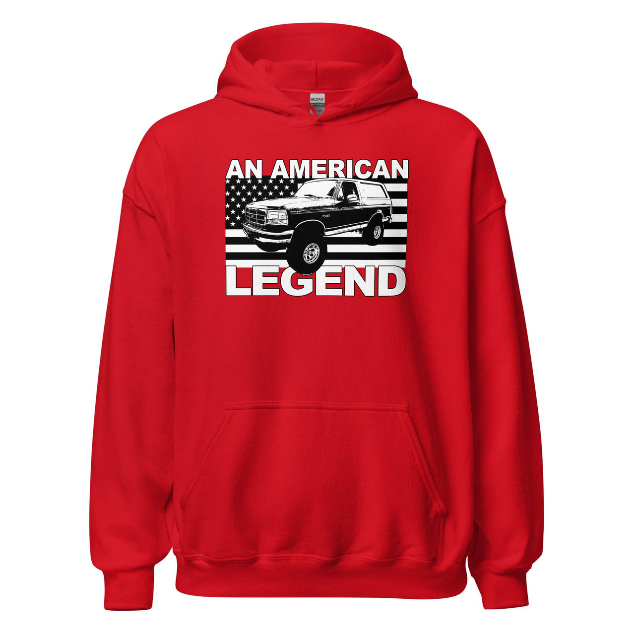 OBS Bronco An American Legend Hoodie in red
