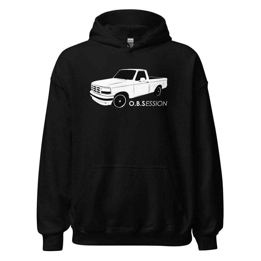 OBS Truck Hoodie With Lowered Single Cab F150 Sweatshirt in black