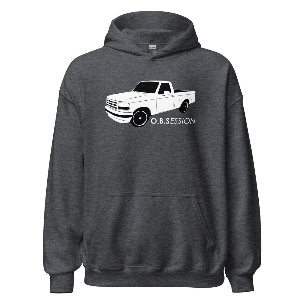 OBS Truck Hoodie With Lowered Single Cab F150 Sweatshirt in grey