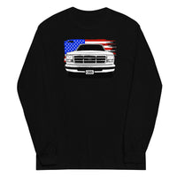 Thumbnail for OBS American Flag Long Sleeve T-Shirt in black