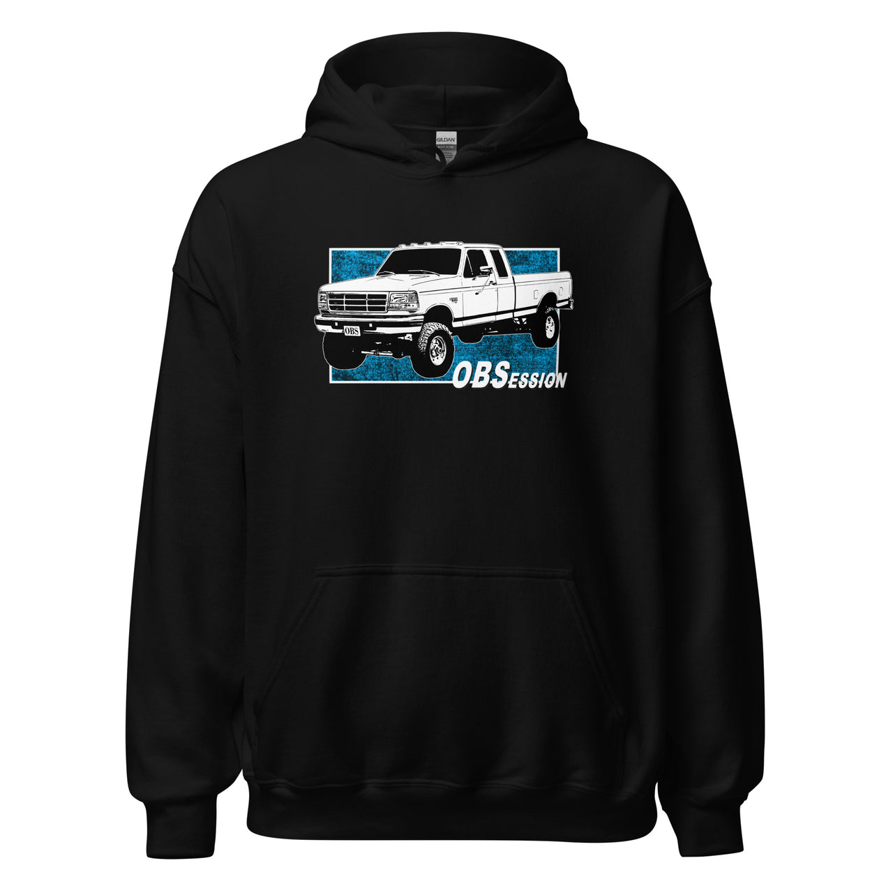 OBS Ext Cab Ford 4X4 Truck Hoodie in black