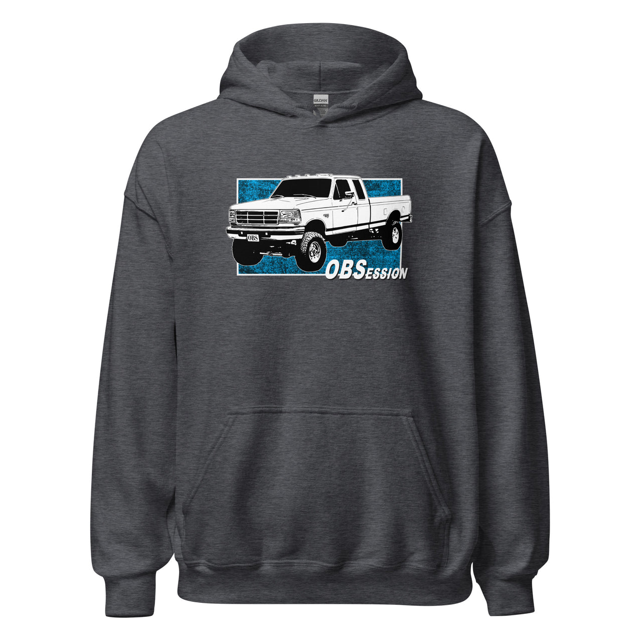 OBS Ext Cab Ford 4X4 Truck Hoodie in grey
