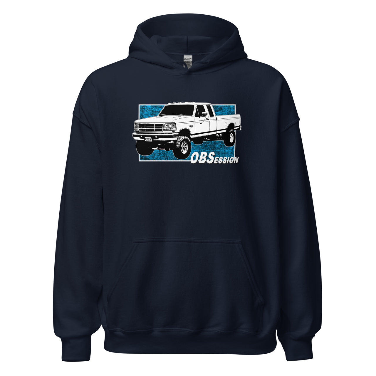 OBS Ext Cab Ford 4X4 Truck Hoodie in navy