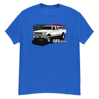 Thumbnail for Patriotic OBS Ext Cab Truck T-shirt in Blue