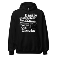 Thumbnail for OBS Truck Hoodie Easily Distracted By Old Trucks in black