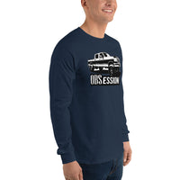 Thumbnail for Obs Ford Crew Cab long sleeve Shirt modeled in navy right