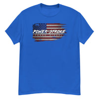 Thumbnail for Power Stroke Diesel American Flag T-Shirt in blue from Aggressive Thread