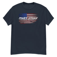 Thumbnail for Power Stroke Diesel American Flag T-Shirt in navy from Aggressive Thread