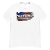 Thumbnail for Power Stroke Diesel American Flag T-Shirt in black from Aggressive ThreadPower Stroke Diesel American Flag T-Shirt in white from Aggressive Thread