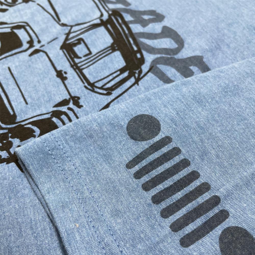 Mens Jeep® Renegade - LDD Series - Triblend Lake Blue T-Shirt