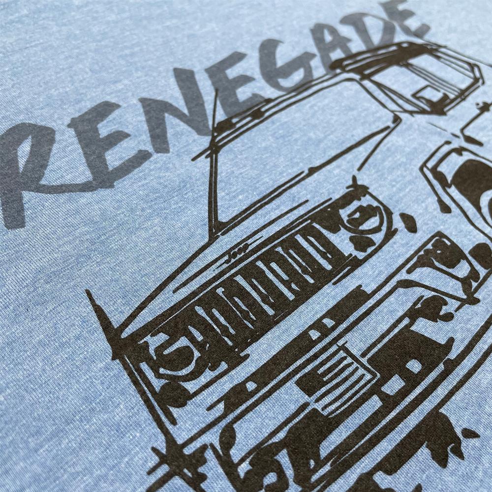Mens Jeep® Renegade - LDD Series - Triblend Lake Blue T-Shirt