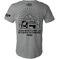 Thumbnail for Mens Jeep® Wrangler Burst T-Shirt - Triblend Grey