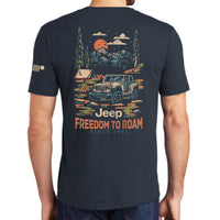 Thumbnail for Mens Jeep® Freedom To Roam T-Shirt - Navy Blue