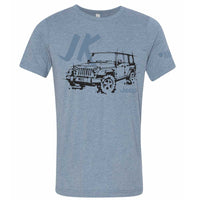 Thumbnail for Mens Jeep® JK Wrangler - LDD Series - Triblend Lake Blue T-Shirt