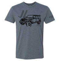 Thumbnail for Mens Jeep® JL Wrangler - LDD Series - Triblend Indigo Blue T-Shirt